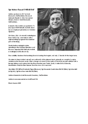 A preview of a PDF biography for Russell, Walter